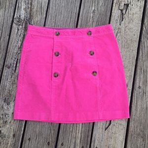 Vineyard Vines bright pink corduroy skirt size 2
